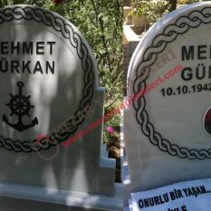 Özel İşlemeli Resimli Baş Taşı